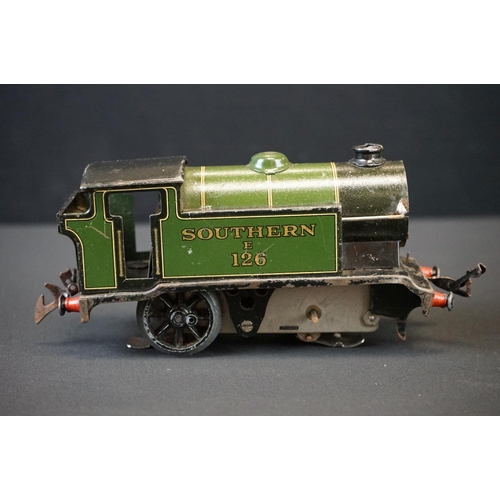 210 - Three Hornby O gauge locomotives to include Yorkshire 4-4-0 LNER with tender, LNER 4-4-2 and Souther... 