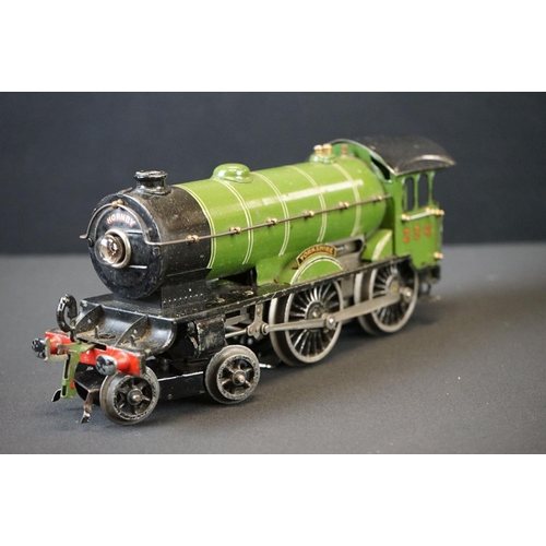 210 - Three Hornby O gauge locomotives to include Yorkshire 4-4-0 LNER with tender, LNER 4-4-2 and Souther... 