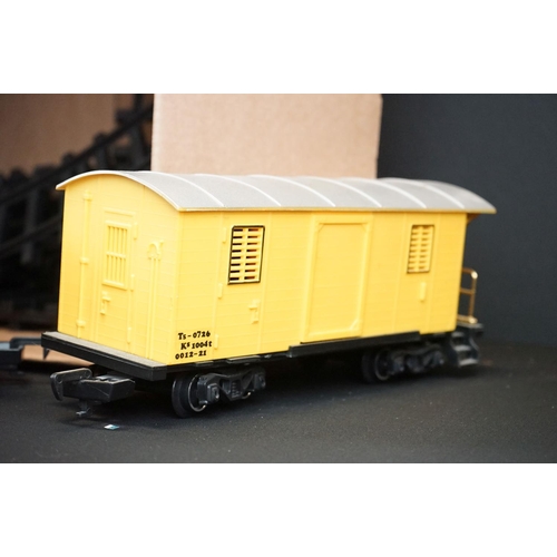 215 - Quantity of plastic battery powered model railway to include 2 x Rocky Mountain Express Locomotives,... 