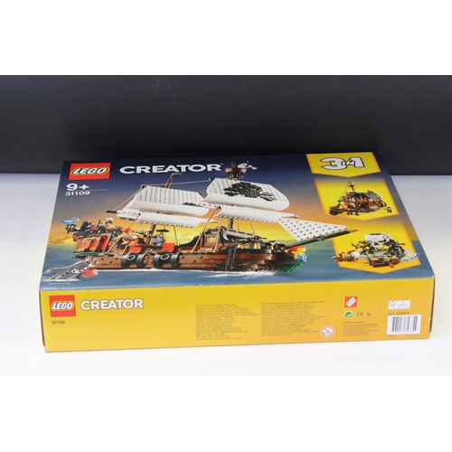 265 - Lego - Boxed Creator 31109 Pirate Ship 3 in 1 set, sealed & excellent