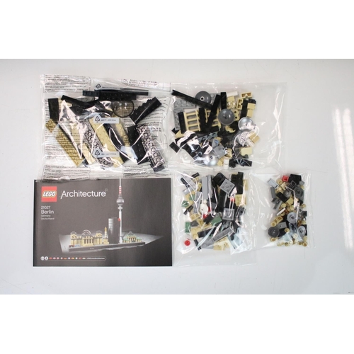 294 - Lego - Three boxed Lego sets to include sealed Technic 8068 Rescue Helicopter, Architecture 21027 Be... 