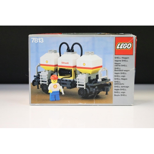 301 - Lego - Five boxed 80s Lego sets to include 6392 Airport, 7715 Push Along Passenger Steam Train, 6482... 