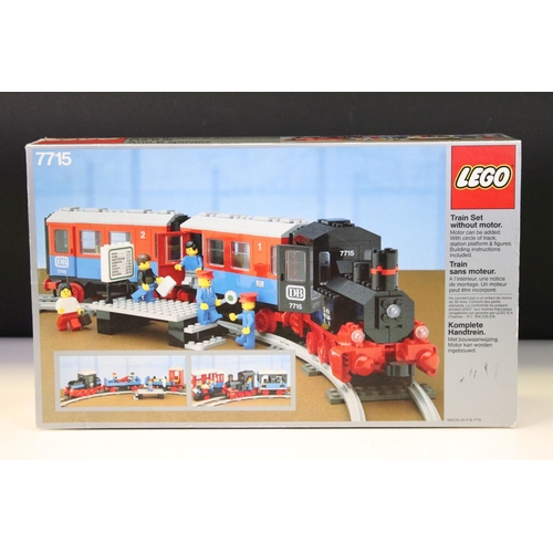 301 - Lego - Five boxed 80s Lego sets to include 6392 Airport, 7715 Push Along Passenger Steam Train, 6482... 