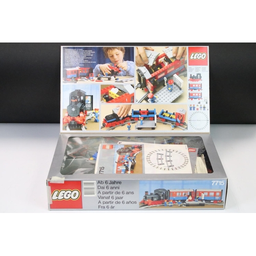 301 - Lego - Five boxed 80s Lego sets to include 6392 Airport, 7715 Push Along Passenger Steam Train, 6482... 