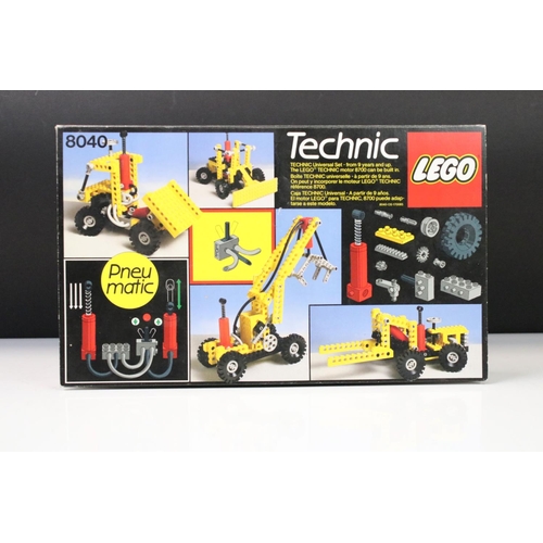 308 - Lego - Two boxed Lego Technic sets to include 8040 Pneumatic set and 8055 4.5V Universal set. Conten... 