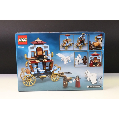 319 - Lego - Two boxed Harry Potter Wizarding World sets to include 75956 Quidditch Match and 75958 Beauxb... 