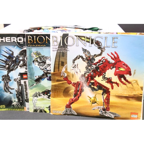 328 - Lego - Collection of various loose Lego Bionicle parts with instructions (2 boxes)