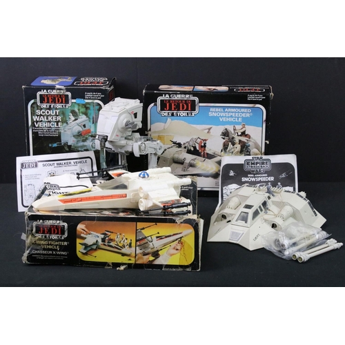 1662 - Star Wars - Three original boxed Star Wars vehicles to include 1 x Palitoy Scout Walker (missing can... 