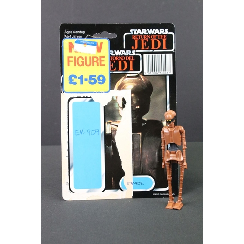 1664 - Star Wars - Original Last 17 EV-9D9 figure with original Tri-Logo 77 Back Card, slight bend to legs ... 