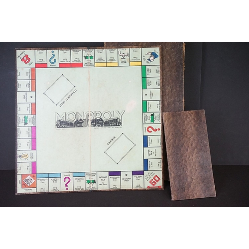 387 - 1930s Deluxe snakeskin effect Monopoly set, contents unchecked for completeness but appears to be go... 