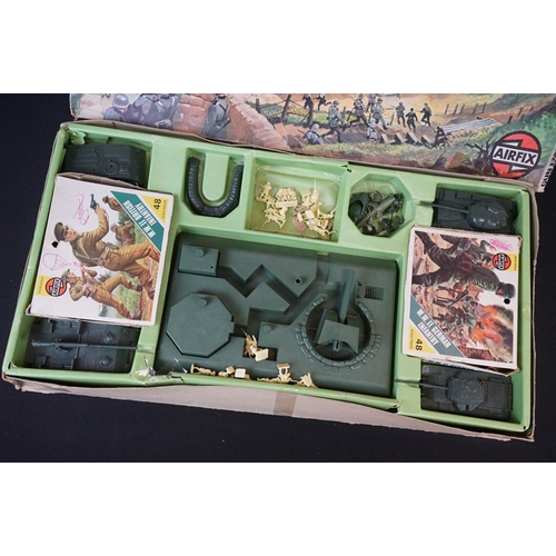 393 - Boxed Airfix Combat Pack ' Battle Action with firing Pillboxes ', set no. 51511-3, with German Infan... 