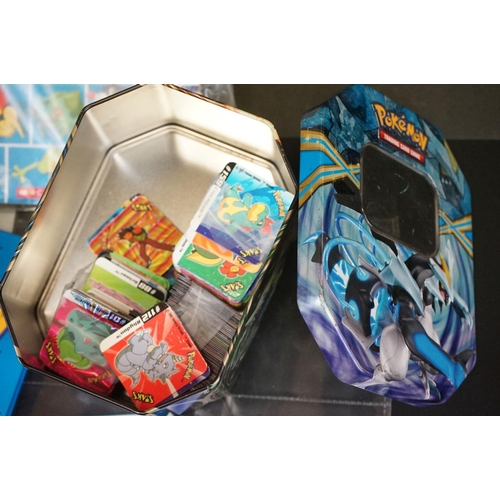 394 - Pokémon Trading Cards - Boxed MB Pokemon Master Trainer board game along with Pokemon collectibles t... 