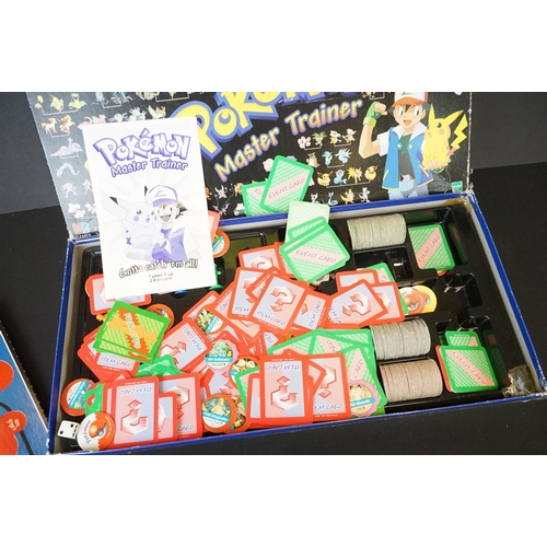 394 - Pokémon Trading Cards - Boxed MB Pokemon Master Trainer board game along with Pokemon collectibles t... 