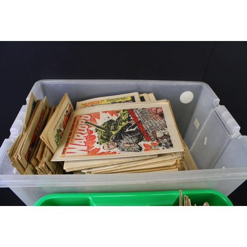 357 - Comics - Large collection of war related comics featuring Battle Action & Warlord (2 boxes)