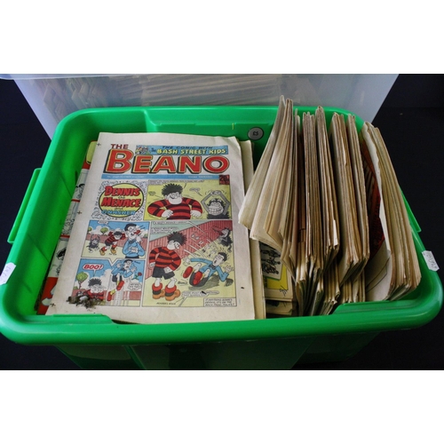 357 - Comics - Large collection of war related comics featuring Battle Action & Warlord (2 boxes)