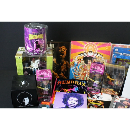 364 - Collection of Jimi Hendrix figures & memorabilia to include a McFarlane Toys Jimi Hendrix figure (bo... 