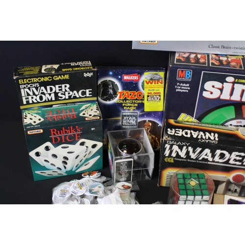 366 - Mixed toys & games to include Galaxy Invader LSI Game, Star Wars Monopoly Limited Collector's Editio... 