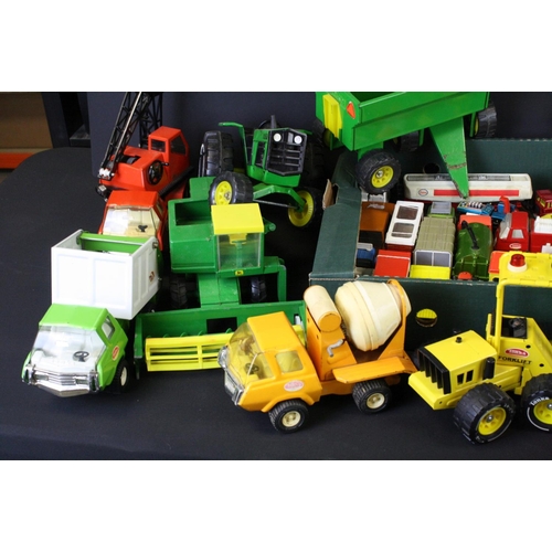 377 - 30 play worn tinplate & diecast models to include Tonka, ERTL, Dinky, Matchbox, Corgi & Lone Star ex... 