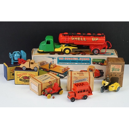 Six boxed diecast models to include Crescent No 1276 Scammel
