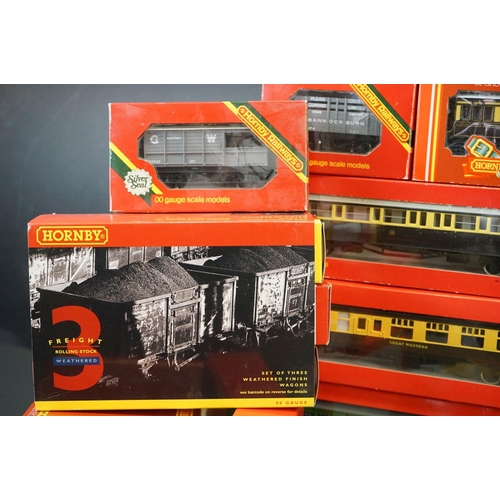 158 - Collection of boxed OO gauge items of rolling stock to include 13 x Hornby featuring R6279 3 Assorte... 