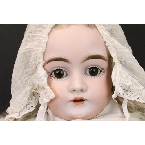 Large Kestner Bisque Head Doll, impressed marks Made in