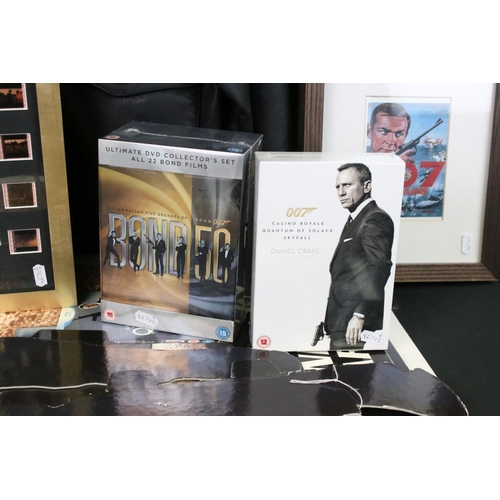 396 - James Bond Collectibles to include Event! James Bond Die Another Day Cast & Crew Leather Jacket (XL)... 