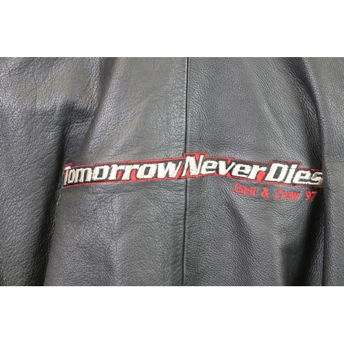 396 - James Bond Collectibles to include Event! James Bond Die Another Day Cast & Crew Leather Jacket (XL)... 