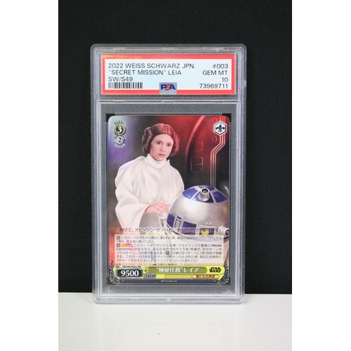 Star Wars - Two PSA 10 Graded Star Wars Japanese 2022 Weiss Schwarz Cards  to include Darth Vader & S