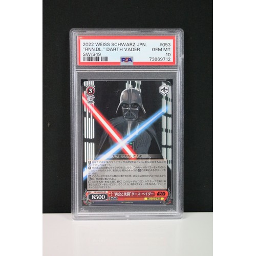 Star Wars - Two PSA 10 Graded Star Wars Japanese 2022 Weiss Schwarz Cards  to include Darth Vader & S