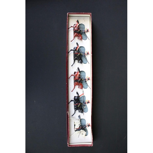 404 - Four boxed Britains military metal figure sets to include No. 432 German Infantry (in field grey uni... 
