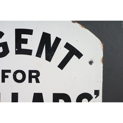 136 - Advertising - ' Agent For Pullars' Dye Works, Perth ' double-sided enamel sign, with black lettering... 