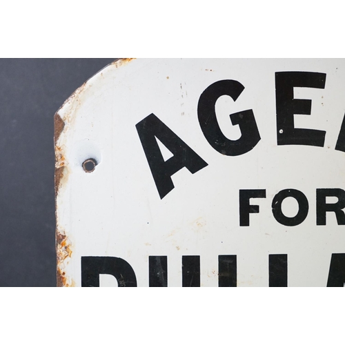 136 - Advertising - ' Agent For Pullars' Dye Works, Perth ' double-sided enamel sign, with black lettering... 