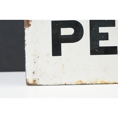 136 - Advertising - ' Agent For Pullars' Dye Works, Perth ' double-sided enamel sign, with black lettering... 