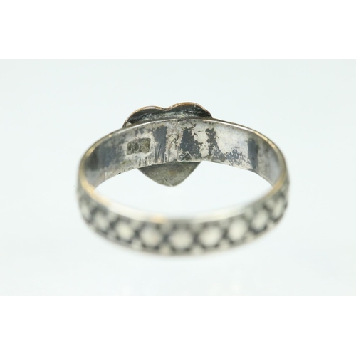 111 - Orange topaz white metal ring, the round mixed cut topaz diameter approx 8mm, claw set, tapered shou... 