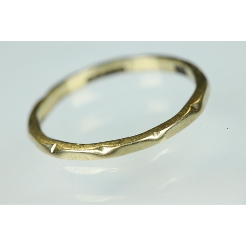 111 - Orange topaz white metal ring, the round mixed cut topaz diameter approx 8mm, claw set, tapered shou... 