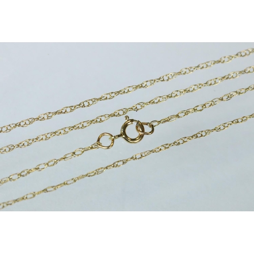 116 - 9ct yellow gold heart-shaped locket pendant, fine link 9ct chain; together with a 9ct gold front and... 