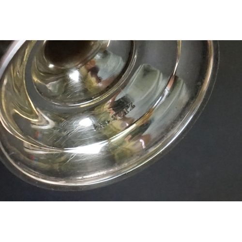 453 - Early 20th century silver bon bon dish with plain polished faceted centre, pierced border and beaded... 