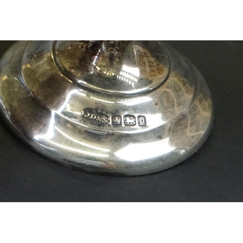 453 - Early 20th century silver bon bon dish with plain polished faceted centre, pierced border and beaded... 