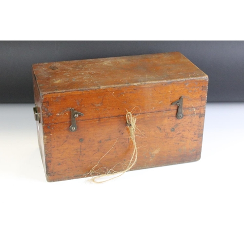 127 - J Halden & Co theodolite set within original wooden box. Label to interior lid marked 15485. Theodol... 