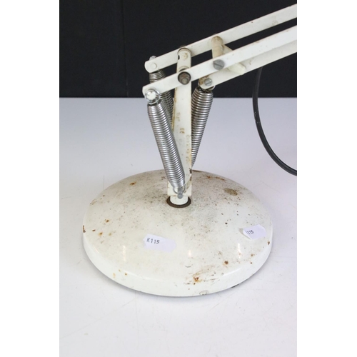 162 - Mid 20th C 'Anglepoise Lighting Ltd' Model 90 white enamel anglepoise lamp