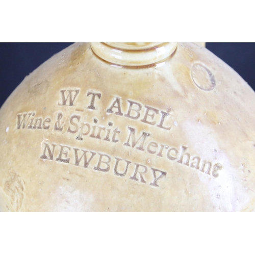 168 - Four stoneware flagons from Newbury retailers, to include John Mason & Son, W T Abel Wine & Spirit M... 