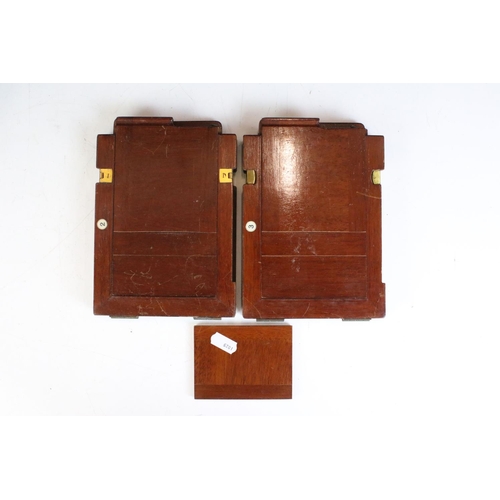 179 - Gandolfi wooden and brass plate folding camera and slides. Lens marked Schneider- Kreuznach Xenar 1:... 