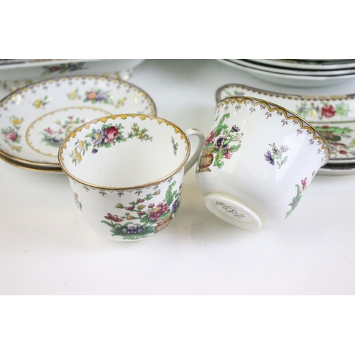 60 - Copeland (Late) Spode 'Old Bow' dinnerware to include 11 dinner plates, 12 crescent side dishes, 12 ... 