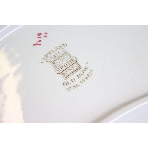 60 - Copeland (Late) Spode 'Old Bow' dinnerware to include 11 dinner plates, 12 crescent side dishes, 12 ... 