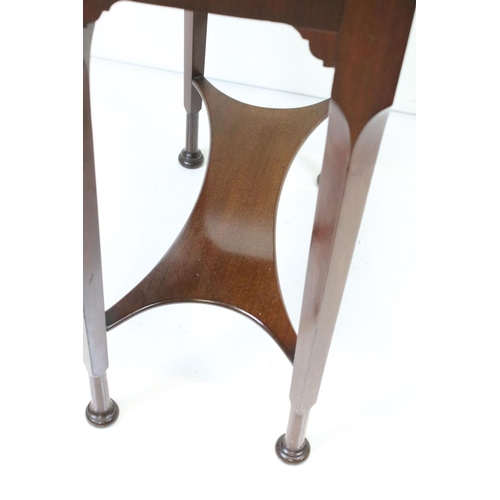 478 - 19th century small mahogany drop flap of unusual form, 60cm long x 65cm high