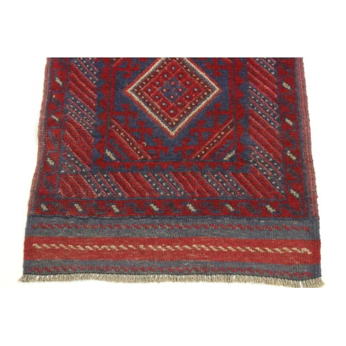 482 - Woollen Hand Knotted Meshwani Runner Rug, 246cm x 60cm