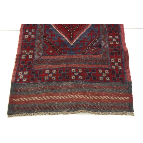 494 - Woollen Hand Knotted Meshwani Runner Rug, 234cm x 54cm