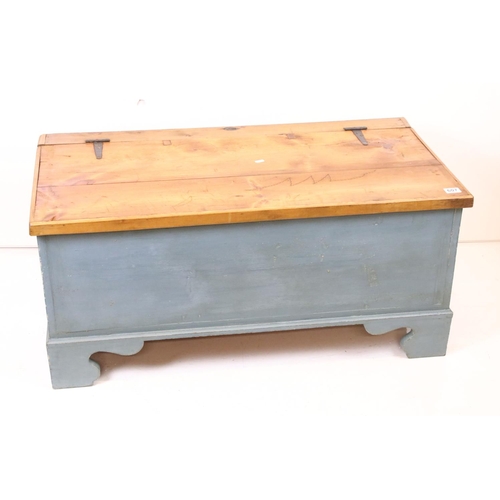 516 - Large Victorian blanket box, 105cm long x 48cm high