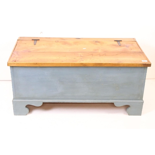 516 - Large Victorian blanket box, 105cm long x 48cm high