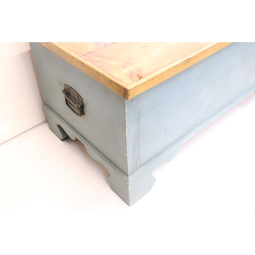 516 - Large Victorian blanket box, 105cm long x 48cm high